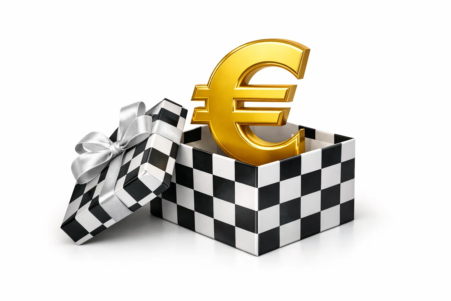 Simbolo euro con elementi promozionali per scommesse